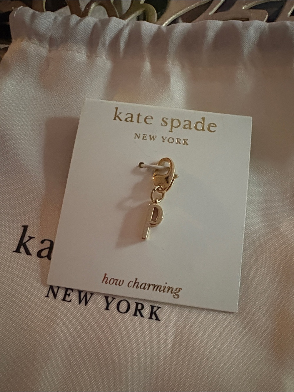 Kate Spade Letter “P” charm